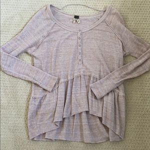 Free People Lilac flounce Snap Thermal